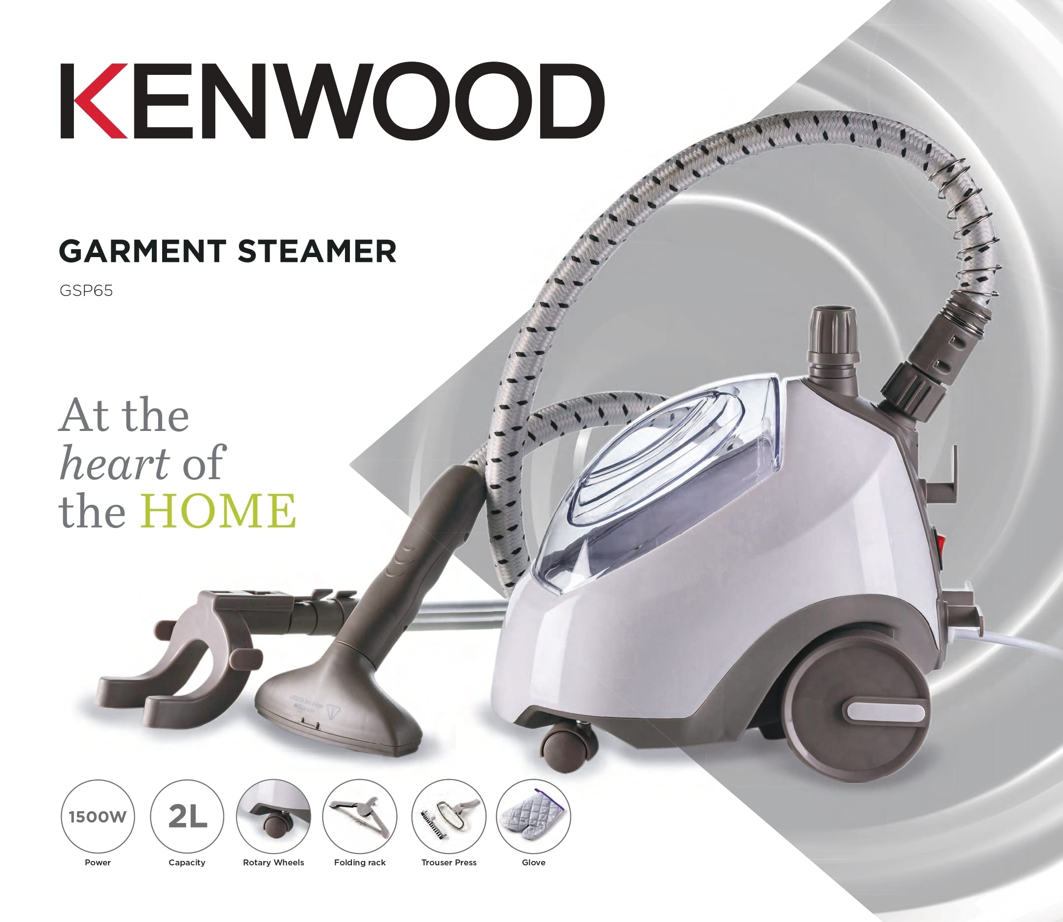 Kenwood Garment Steamer 2L 1500W (WHGY - GSP65.000WH)